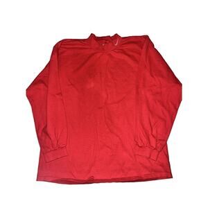 Vintage Y2k Nike Red Turtleneck Long Sleeve Shirt Mens Size XL‎ White Swoosh